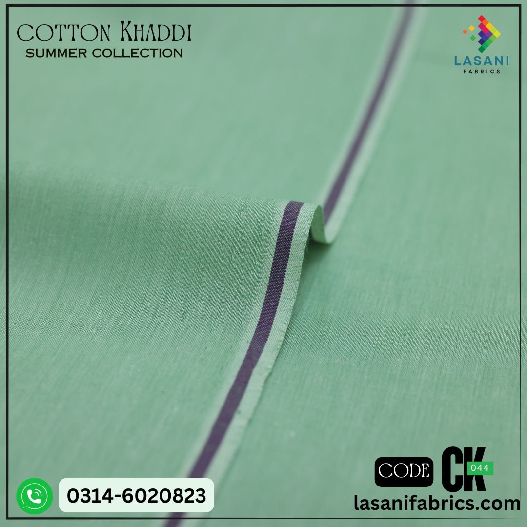 Cotton Khaddar - Parrot Green-CK-44