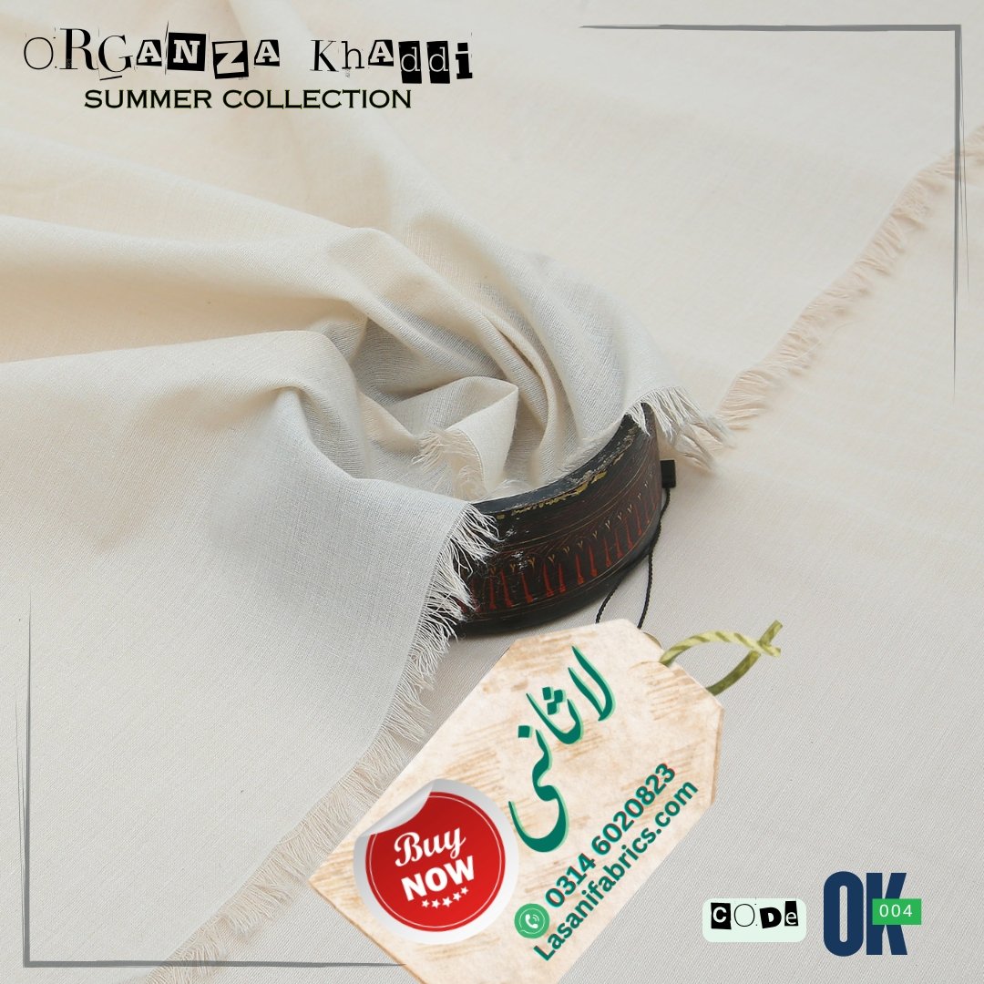 light Skin Organza Cotton Khaddar - light Skin-OK-04