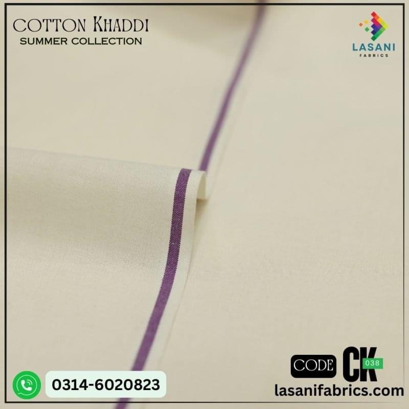 Cotton Khaddar - Cream -CK-38