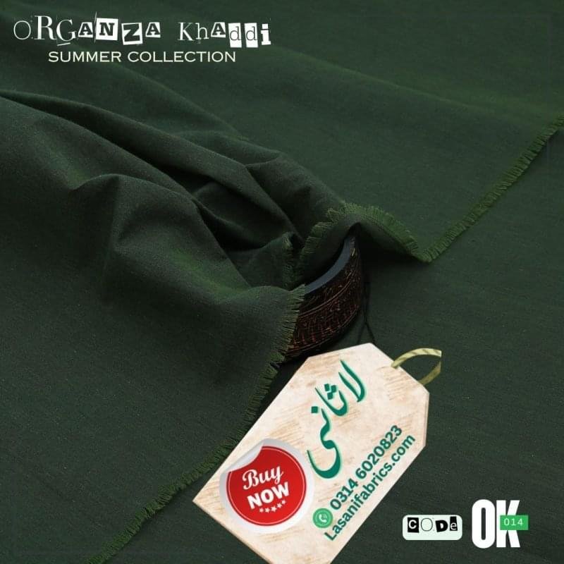 Organza Cotton Khaddar -Green-OK-14
