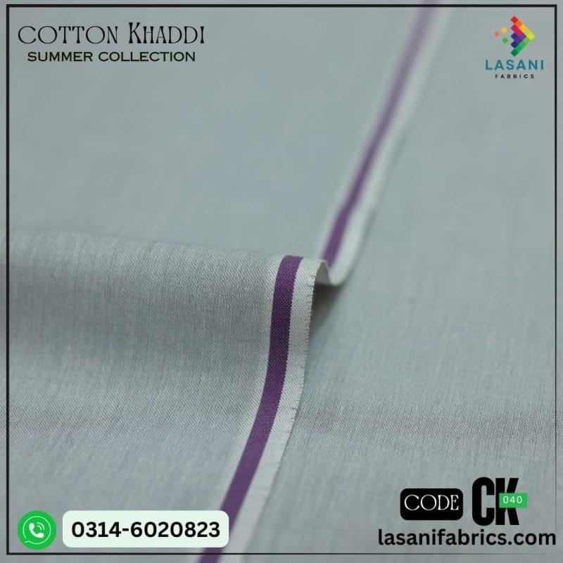 Cotton Khaddar - Grey -CK-40