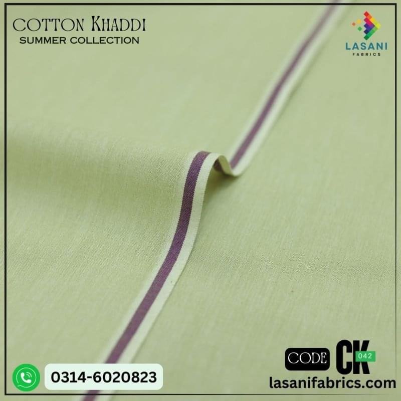 Cotton Khaddar - Light Green-CK-42