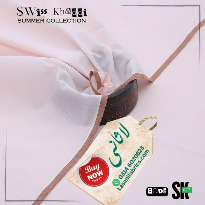 Swiss Cotton Khaddar -Tea Pink-SK-27