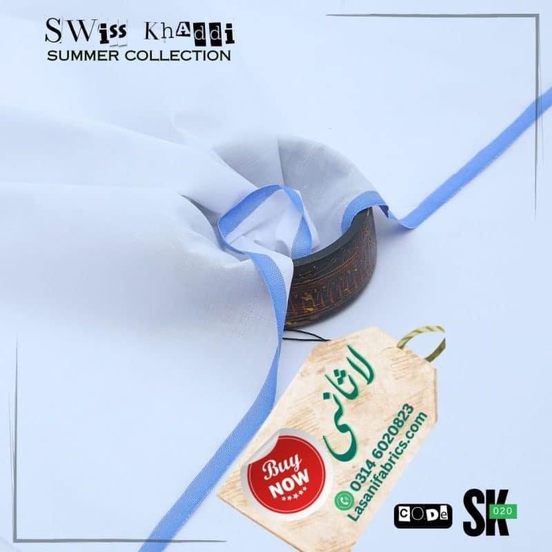 Swiss Cotton Khaddar -White-SK-20